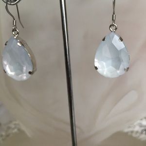 White Pearlescent Earrings